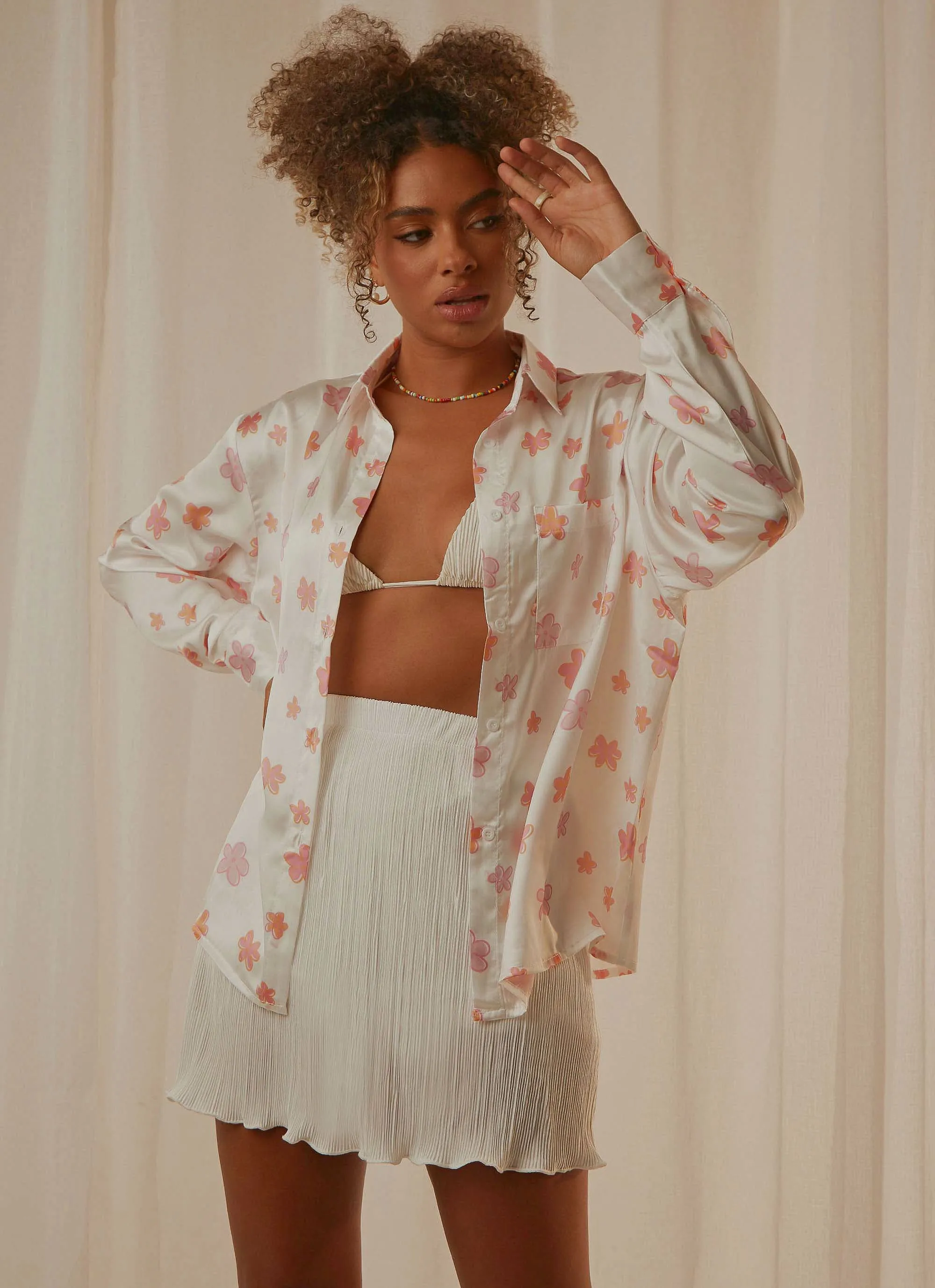 Love Interest Shirt  - Pink Wild Poppies