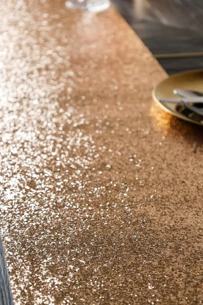 Luxe Gold Glitter Table Runner