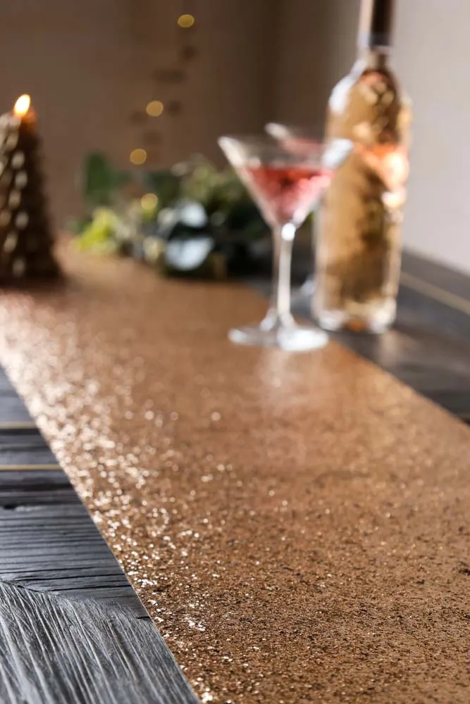 Luxe Gold Glitter Table Runner