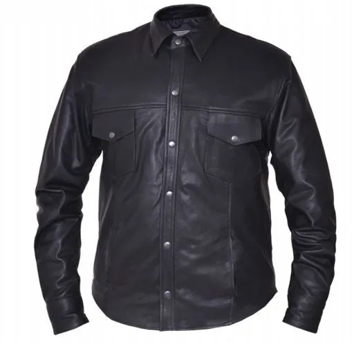 Mens PREMIUM Lightweight Leather Shirt