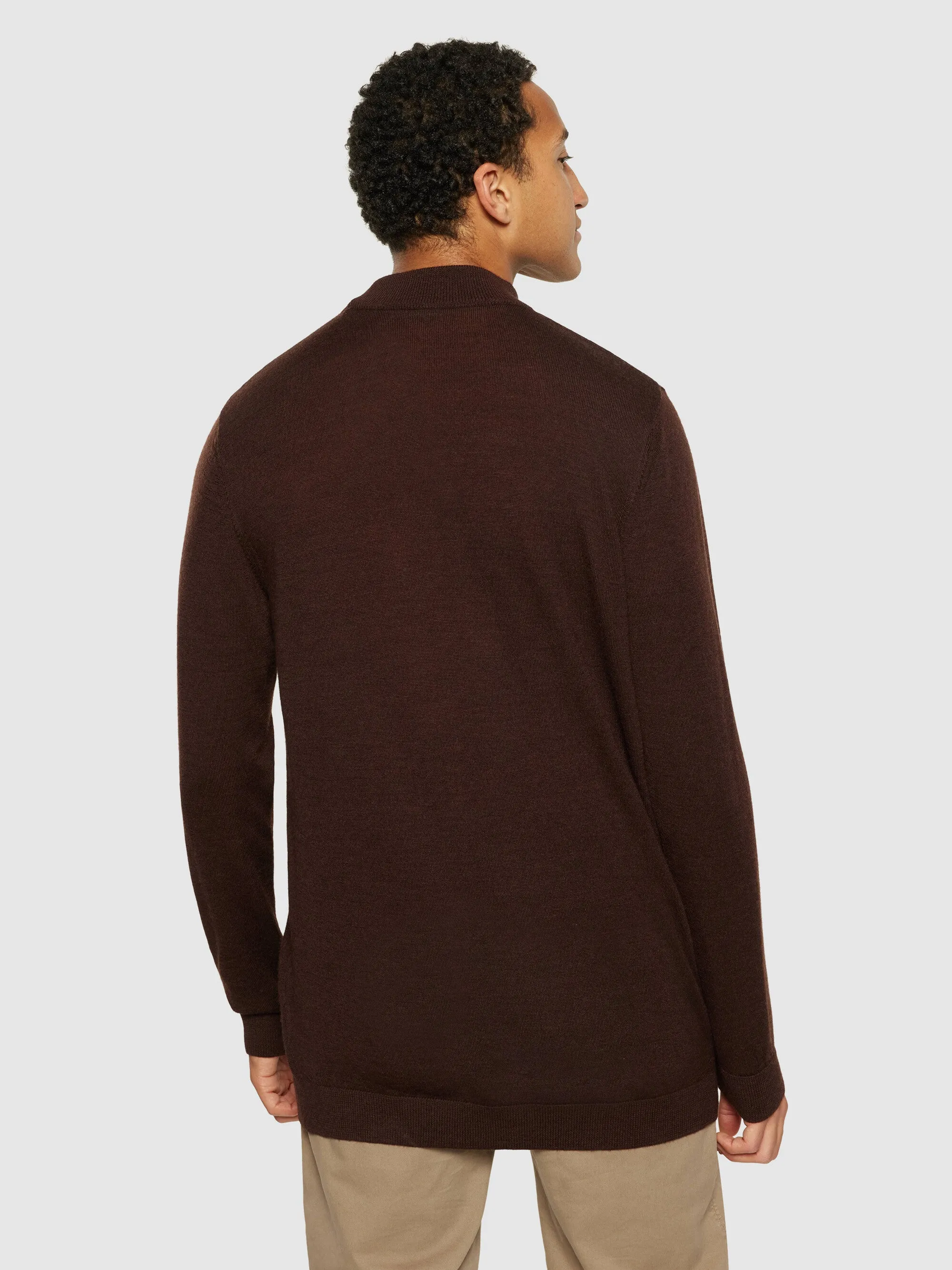Merino mock neck - RWS - Demitasse (brown)