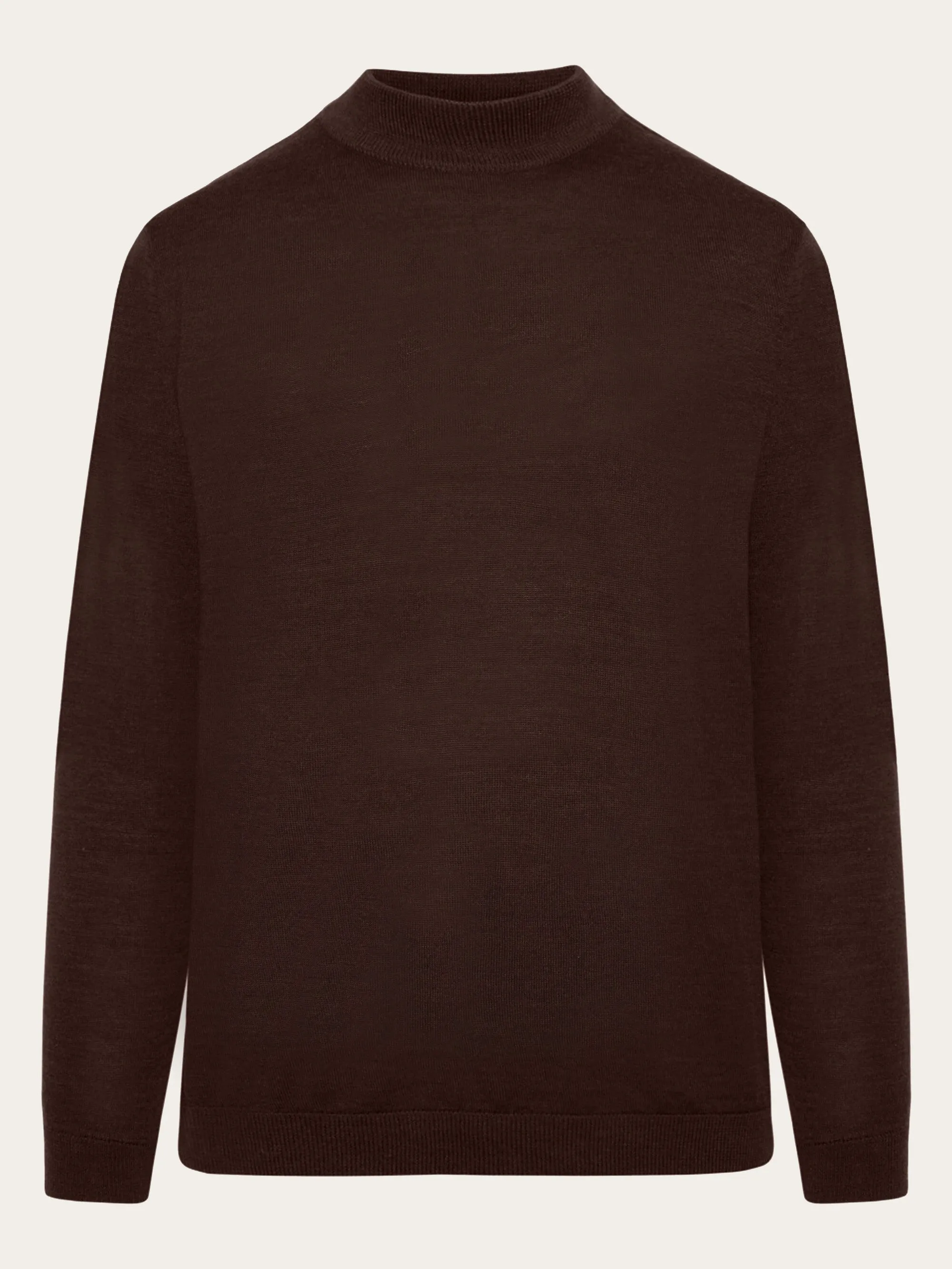 Merino mock neck - RWS - Demitasse (brown)