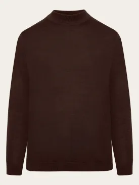Merino mock neck - RWS - Demitasse (brown)