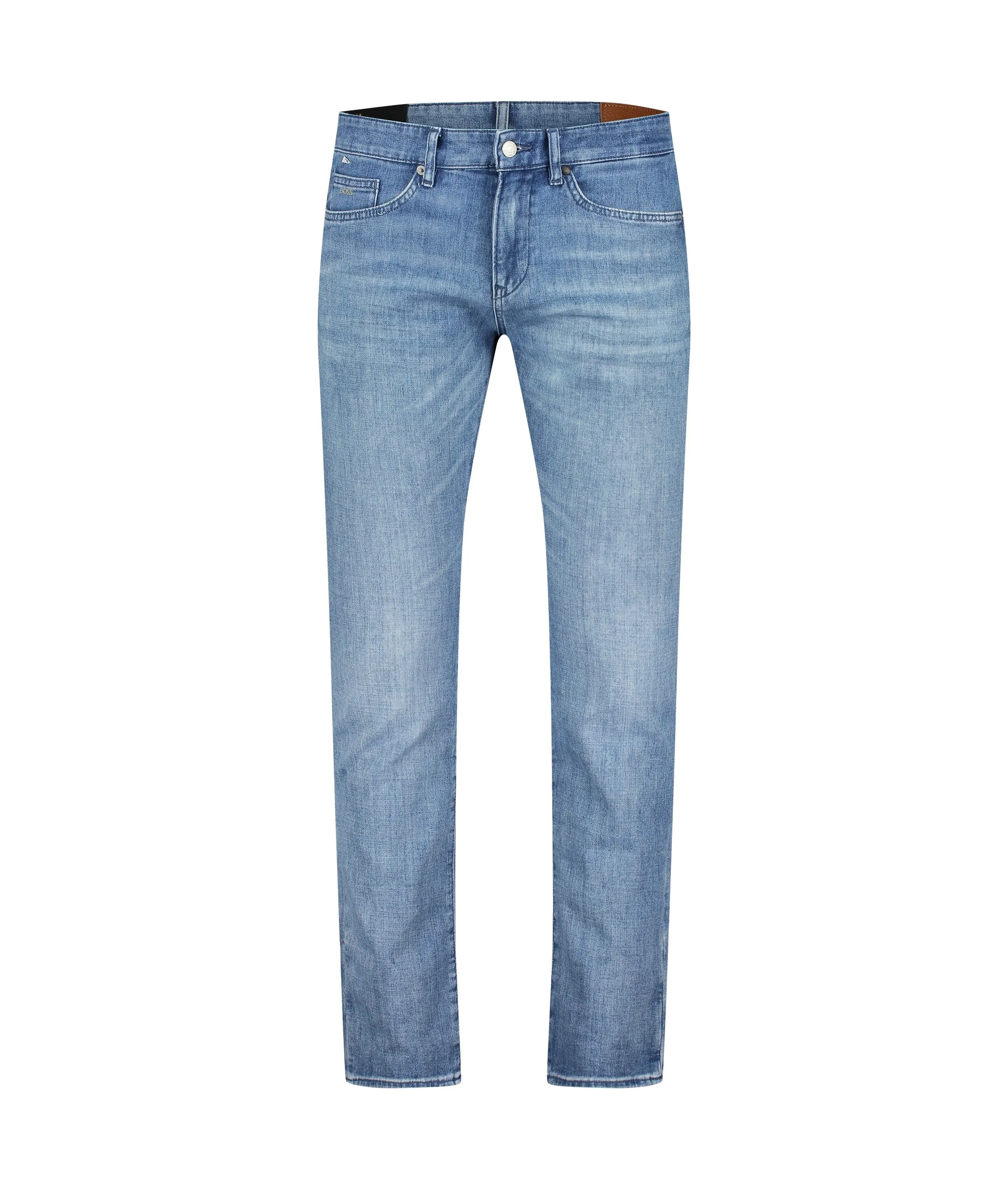 Mid Rise Straight Leg Jeans - Turquoise/Aqua