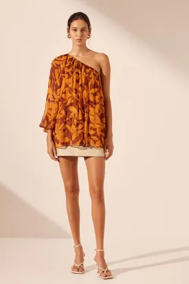 NATALINA ONE SHOULDER BLOUSE