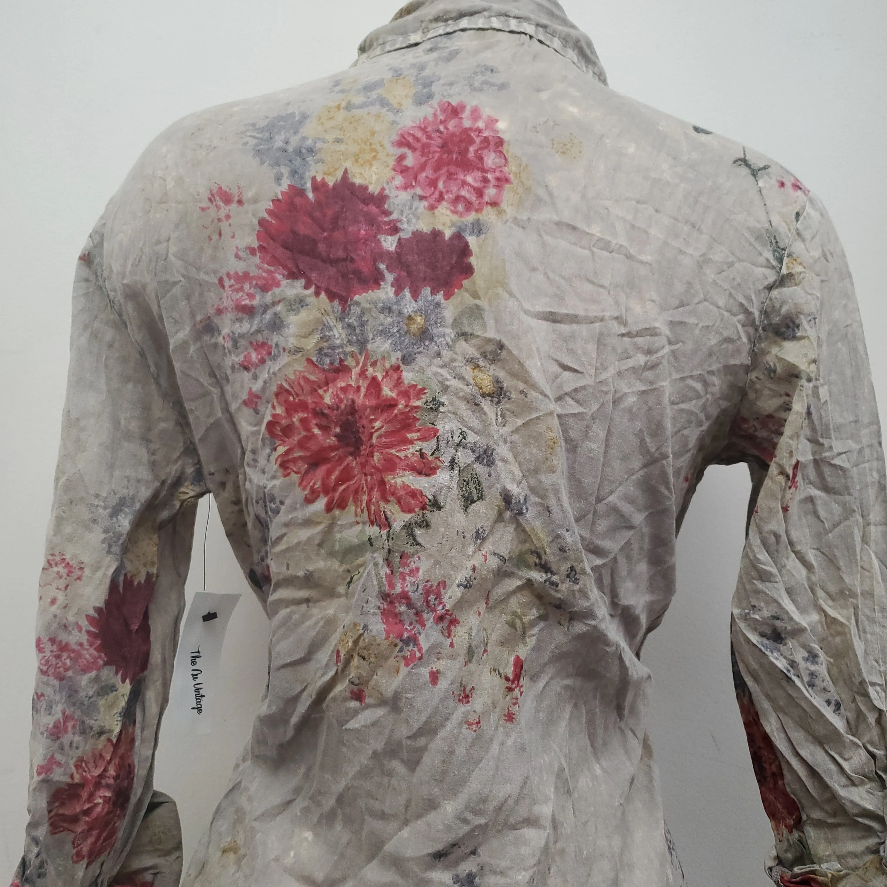 Nu Vintage Long Sleeve Flower Vintage Blouse