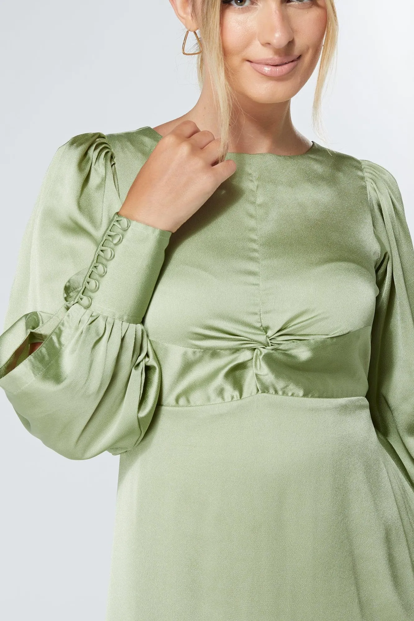 Olivia Knotted Front Soft Crepe Maxi Dress