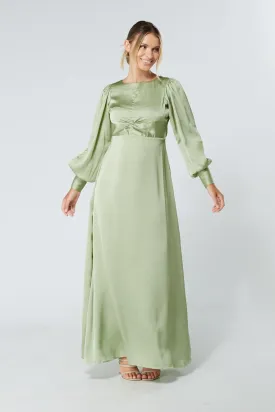 Olivia Knotted Front Soft Crepe Maxi Dress