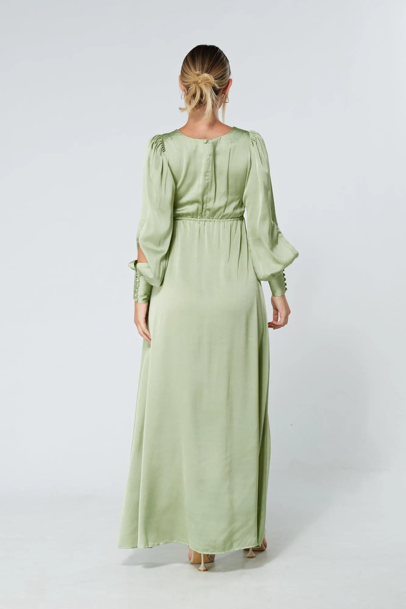 Olivia Knotted Front Soft Crepe Maxi Dress