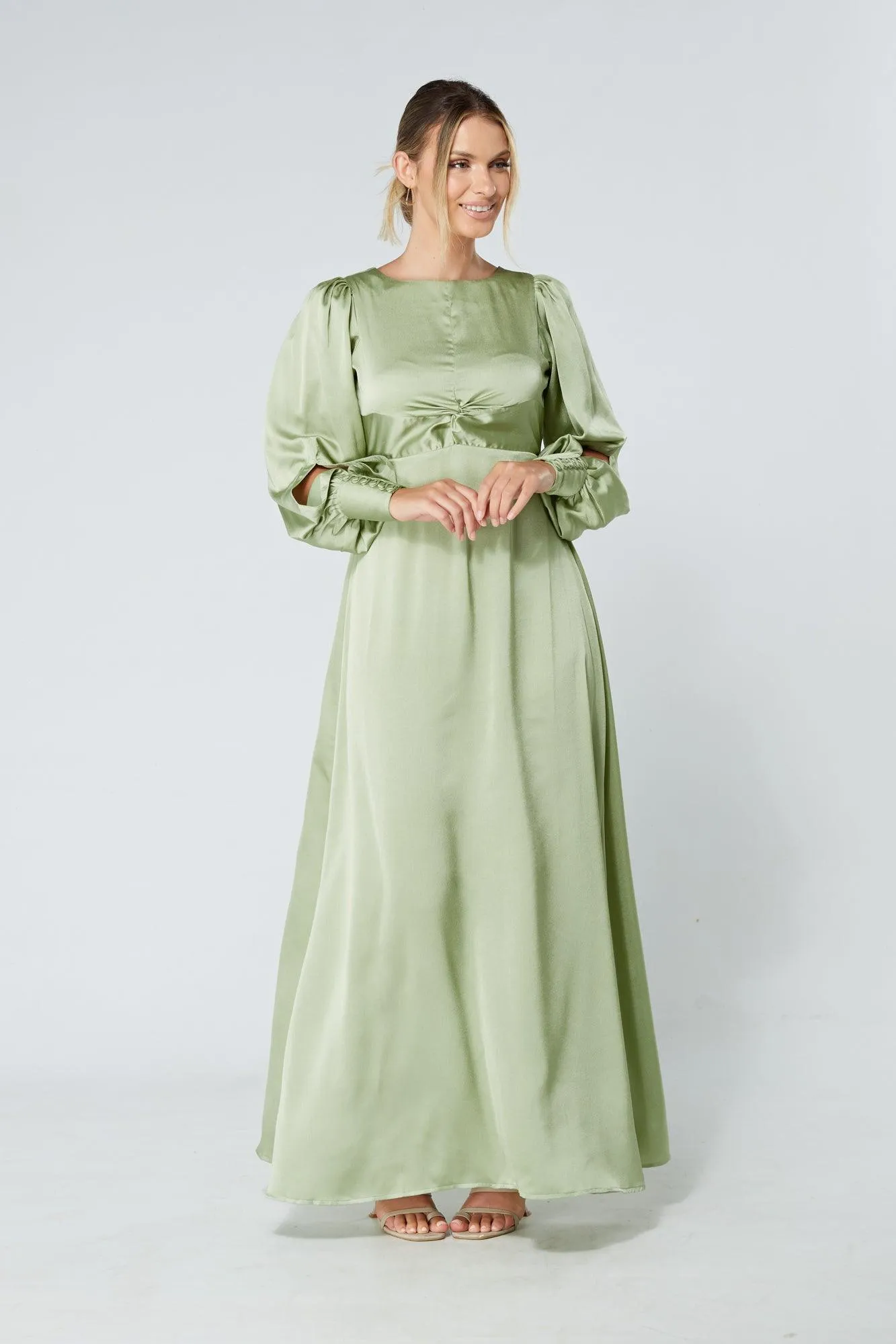 Olivia Knotted Front Soft Crepe Maxi Dress
