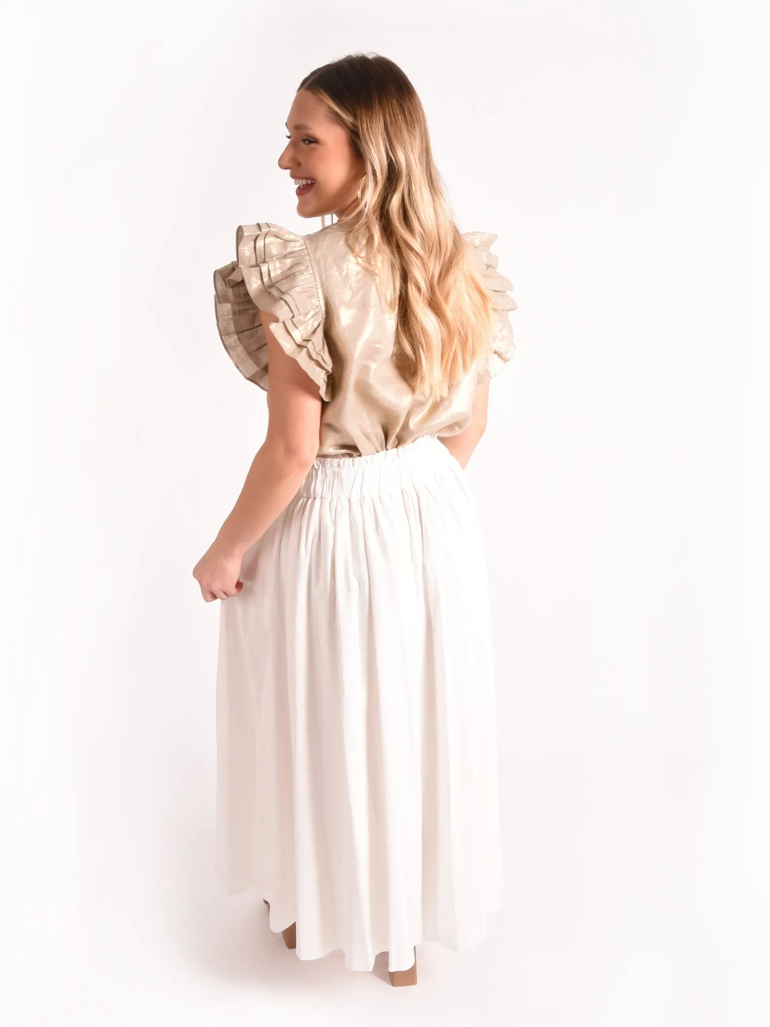 Palazzo Pant - Linen White