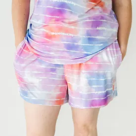 Pastel Tie Dye Dreams Women's Pajama Shorts