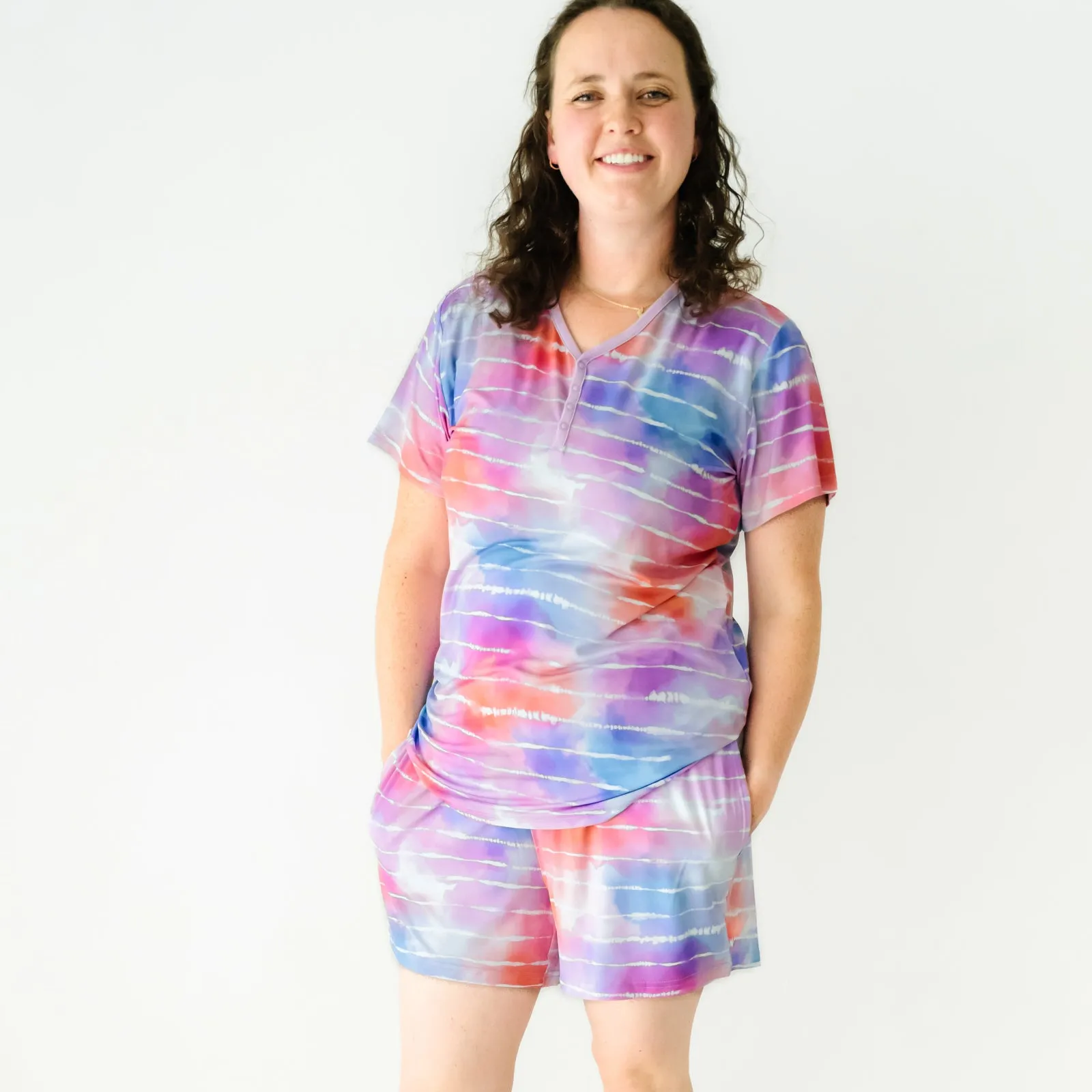 Pastel Tie Dye Dreams Women's Pajama Shorts