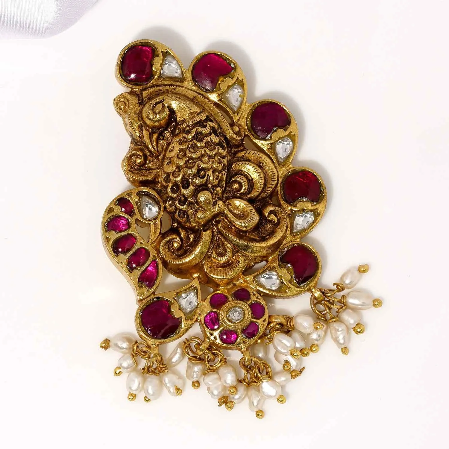 Peacock Kundan Pendant