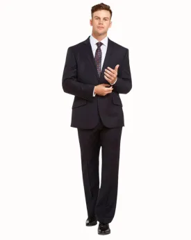 PGH Pure Wool Navy 2-Trouser Suit Set