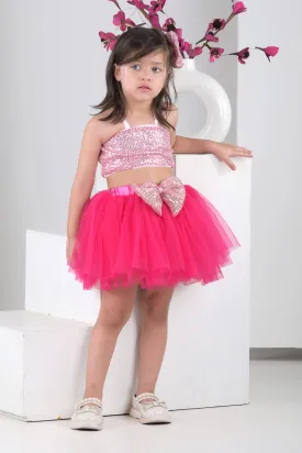 Pink Beam Skirt Set