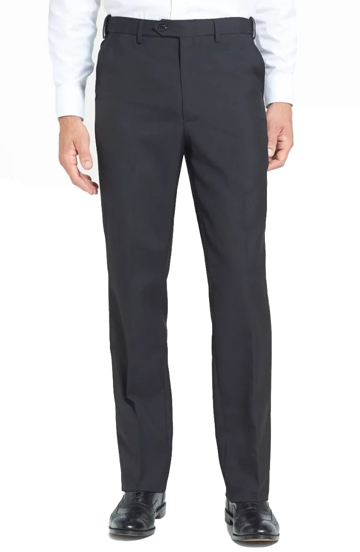 Polyester Wool Tropical<br>Flat Front<br>Long Rise