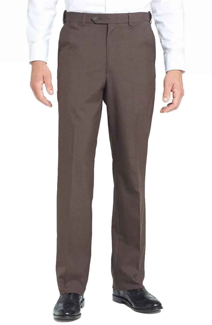 Polyester Wool Tropical<br>Flat Front<br>Regular Rise