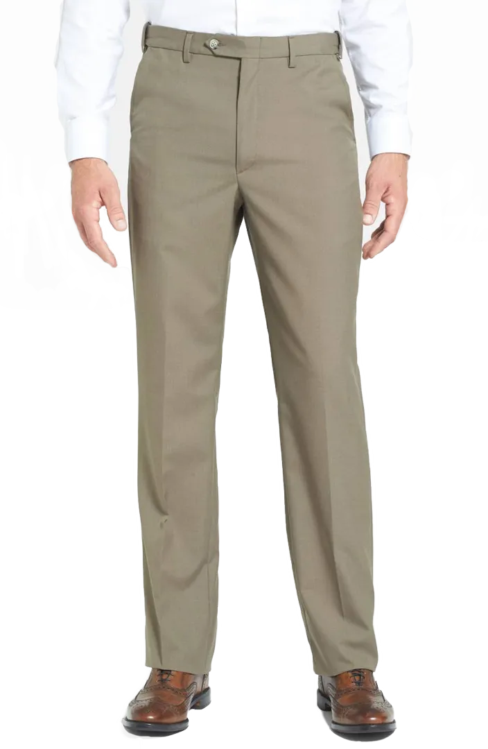 Polyester Wool Tropical<br>Flat Front<br>Regular Rise