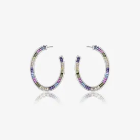 Prismatic Elegance Hoops