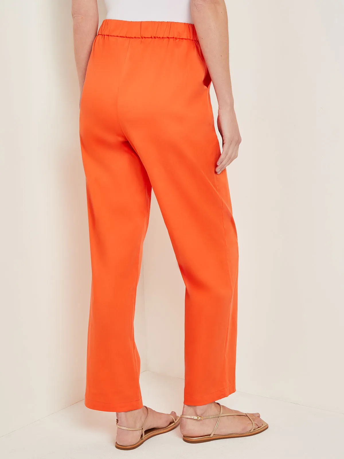 Pull-On Straight Leg Pants - Cotton Blend