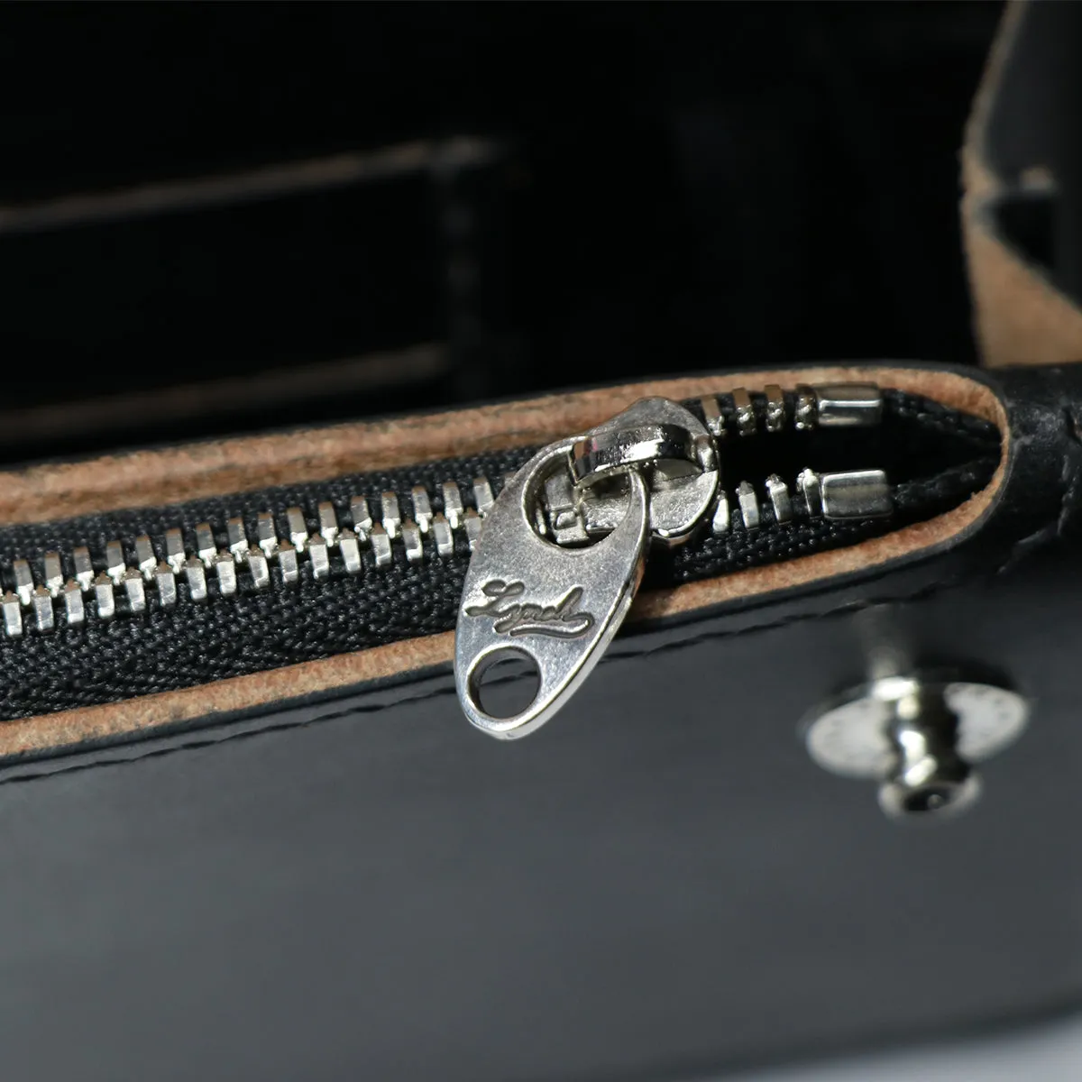 "Lynch Silversmith" Develop Biker Wallet Bridle Leather