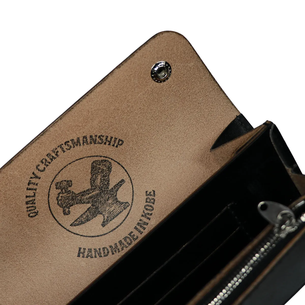 "Lynch Silversmith" Develop Biker Wallet Bridle Leather