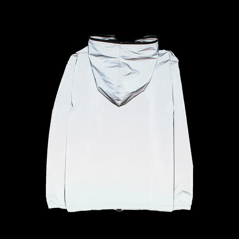 Reflective windbreaker jacket