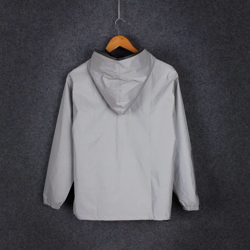 Reflective windbreaker jacket