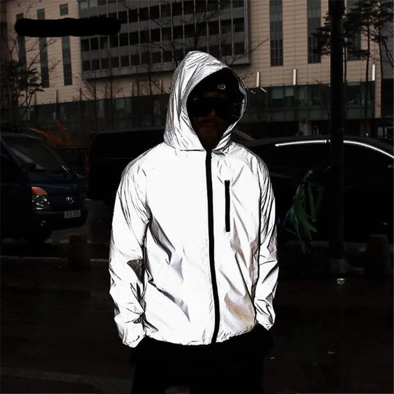 Reflective windbreaker jacket