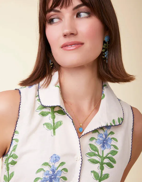Renee Midi Dress Ogeechee Delphinium