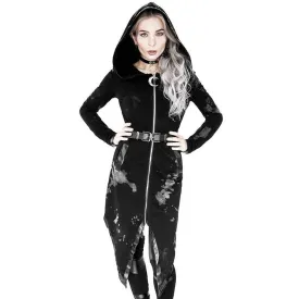 Restyle - Acid Wash Buckled Hoodie
