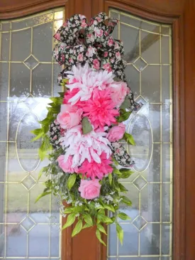 Rose Door Swag, Summer Wreaths, Front door decor