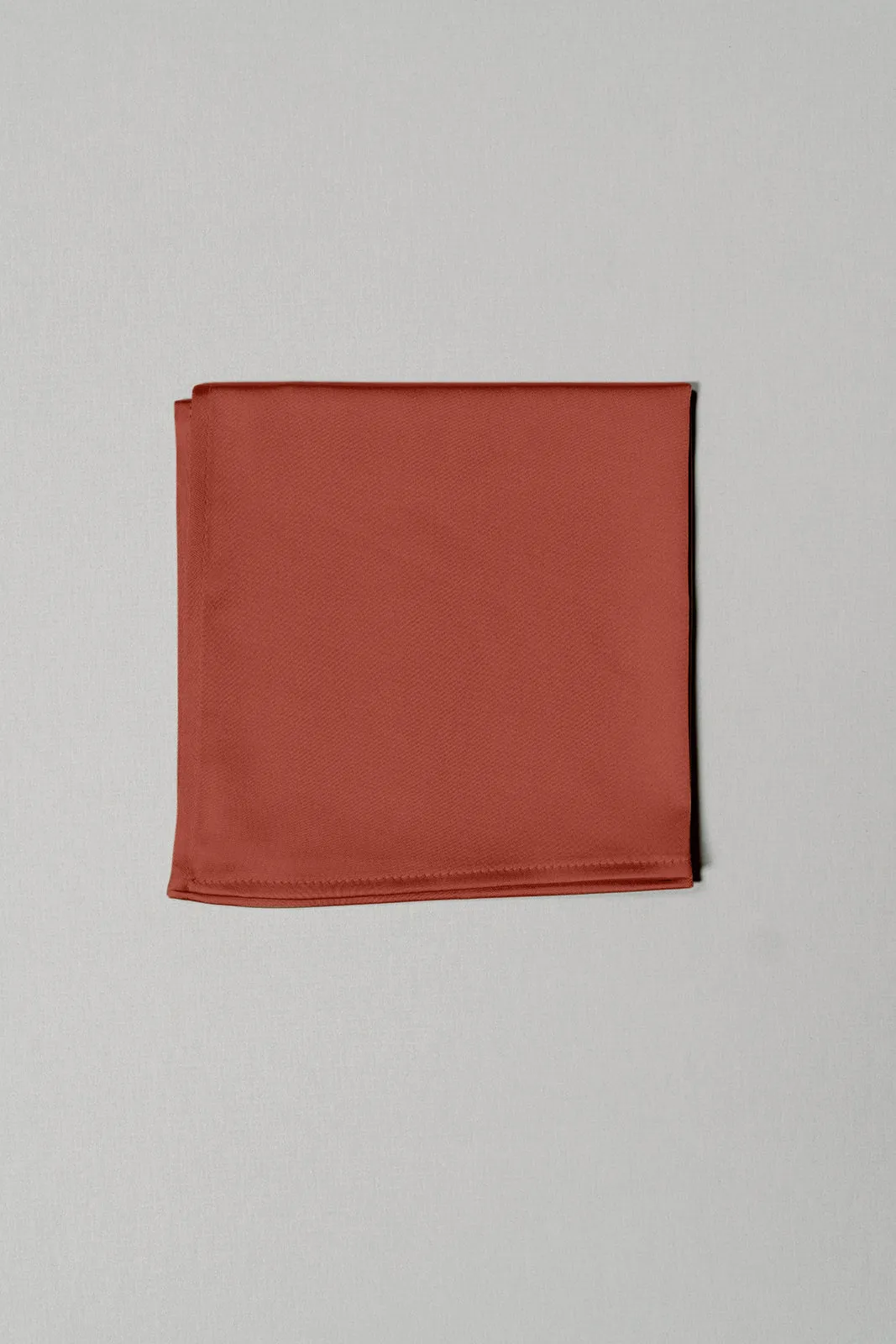 Satin Pocket Square | Ready To Ship | Terracotta Rust