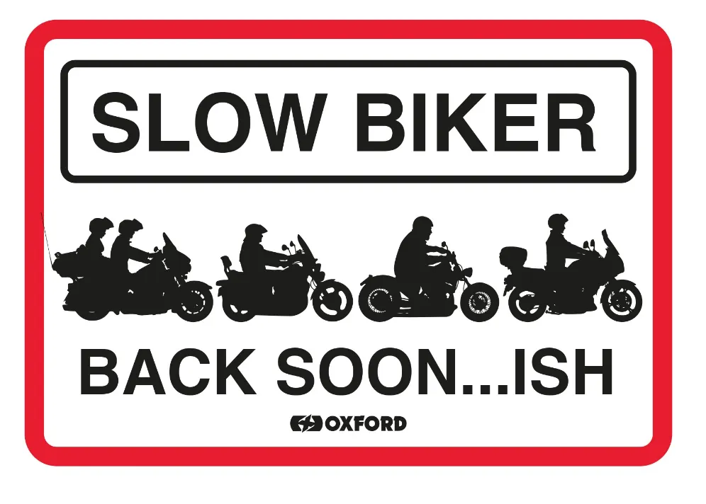 Slow Biker Garage Metal Sign