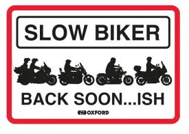 Slow Biker Garage Metal Sign