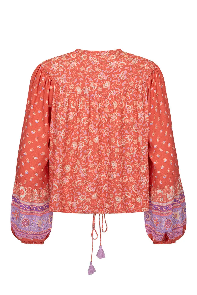 Spell Sunshine Bandit Blouse - Cayenne