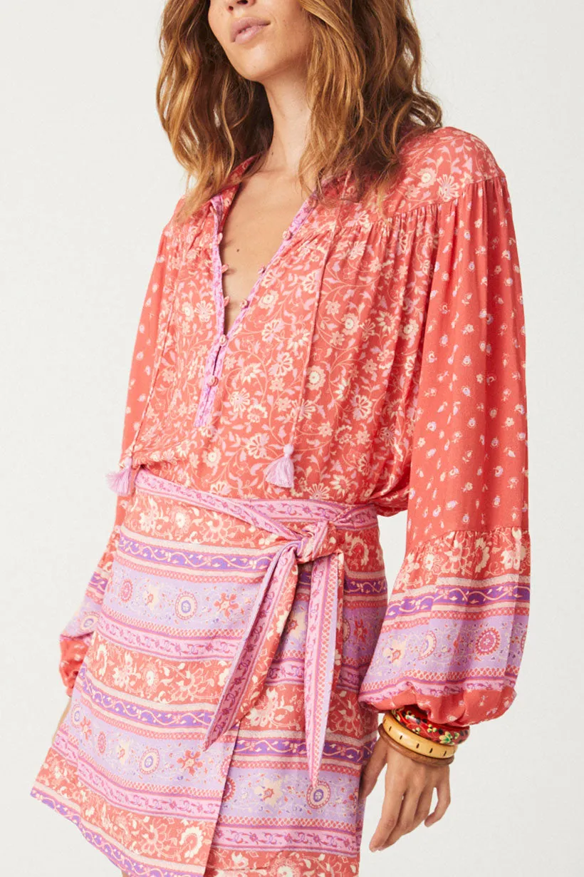 Spell Sunshine Bandit Blouse - Cayenne
