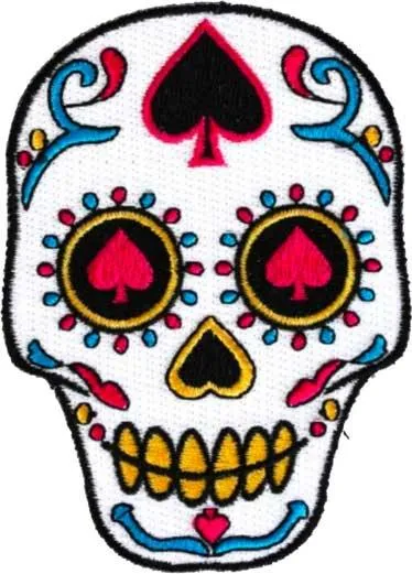 Sugar Skull Spades Patch