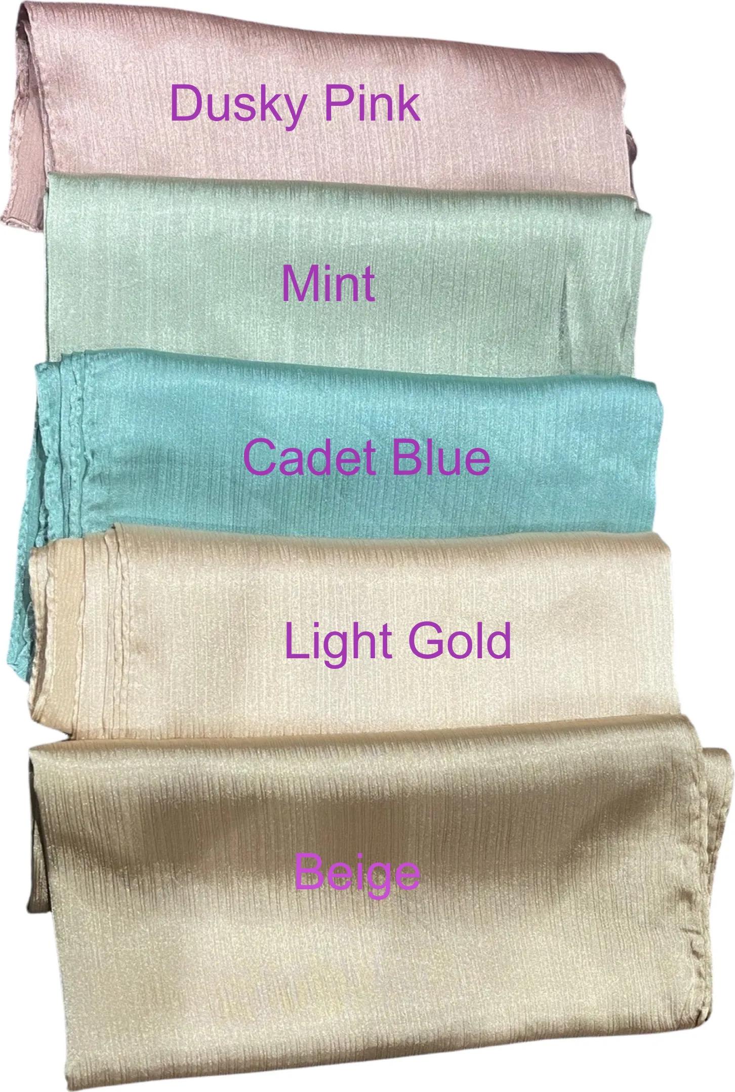 Sumptuously Soft Luxury Premium Crinkle Soft Lush Silk Hijab Scarf Plain Wrap Stripe Satin Luxe