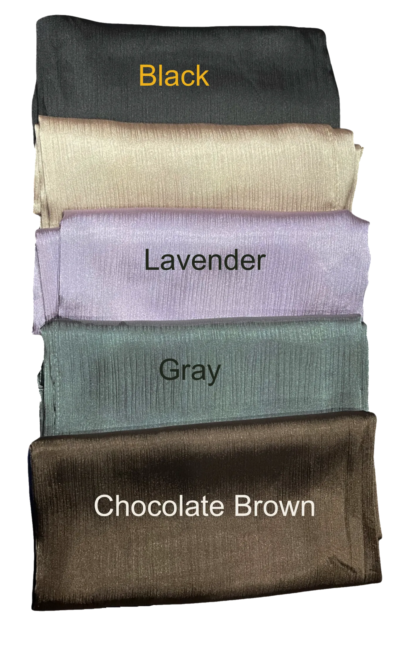 Sumptuously Soft Luxury Premium Crinkle Soft Lush Silk Hijab Scarf Plain Wrap Stripe Satin Luxe