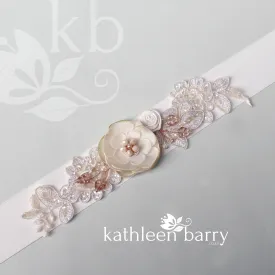 Tamzin Wedding Dress Sash Bridal belt in Blush pink colors available
