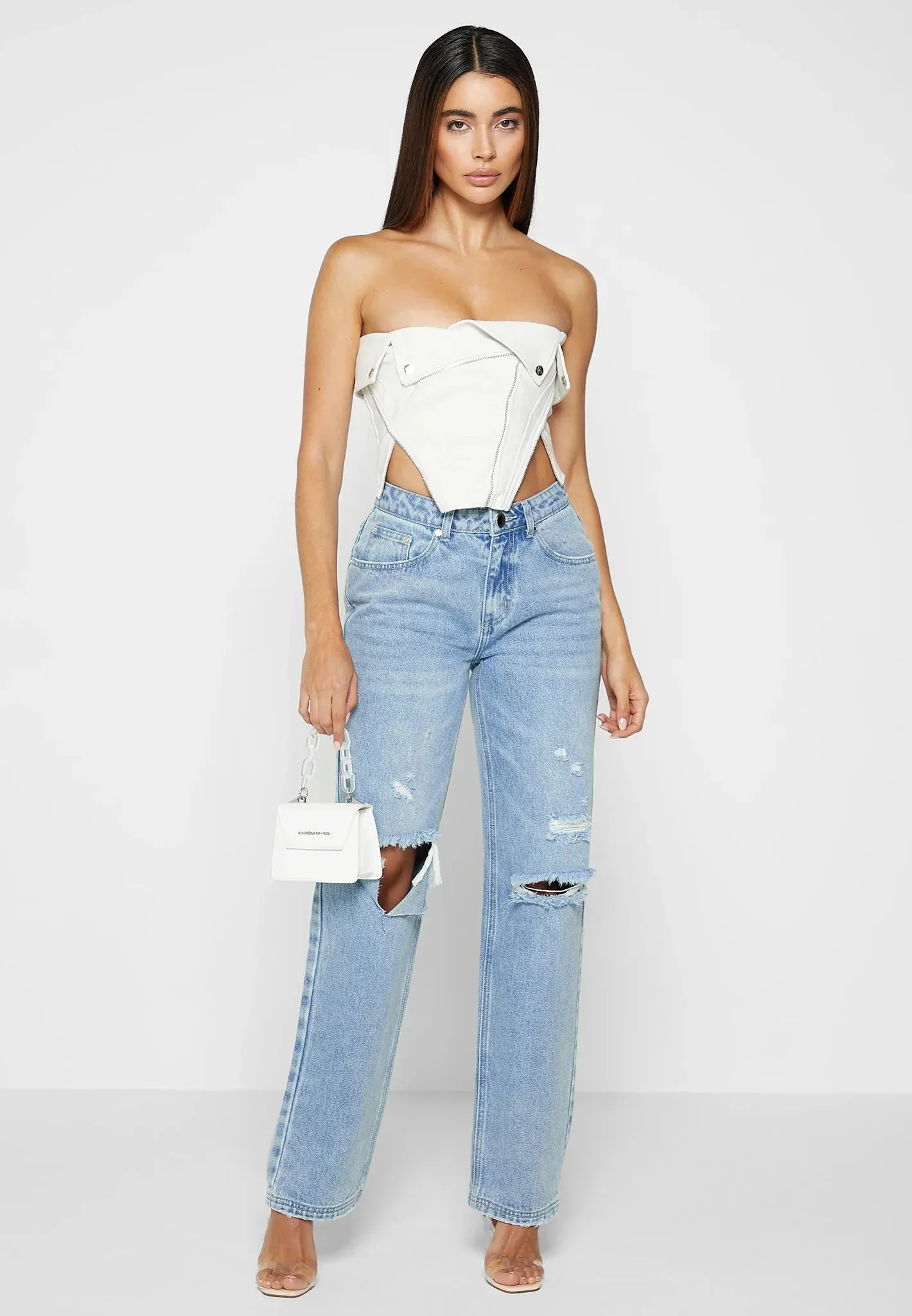 Vegan Leather Biker Corset