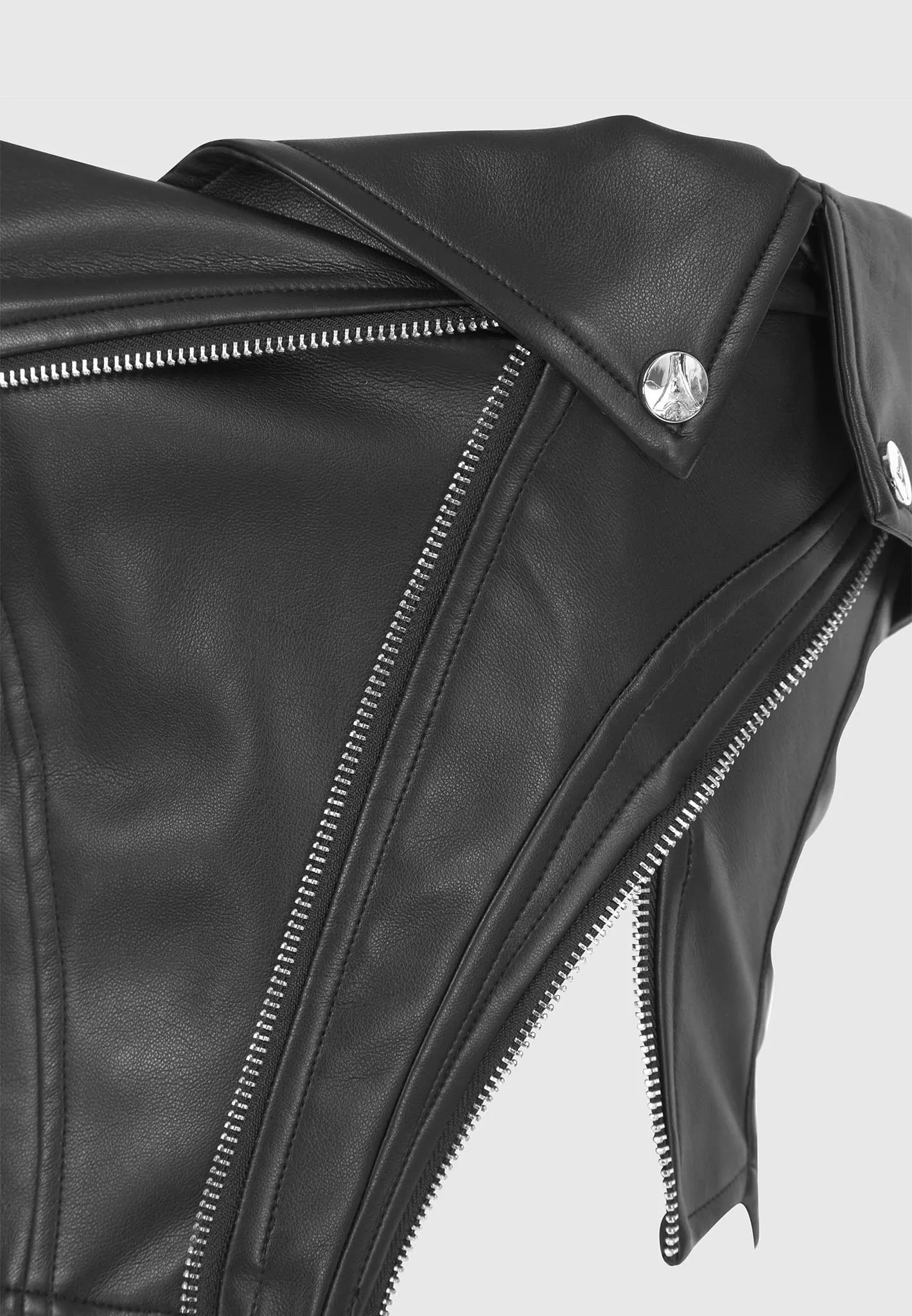 Vegan Leather Biker Corset