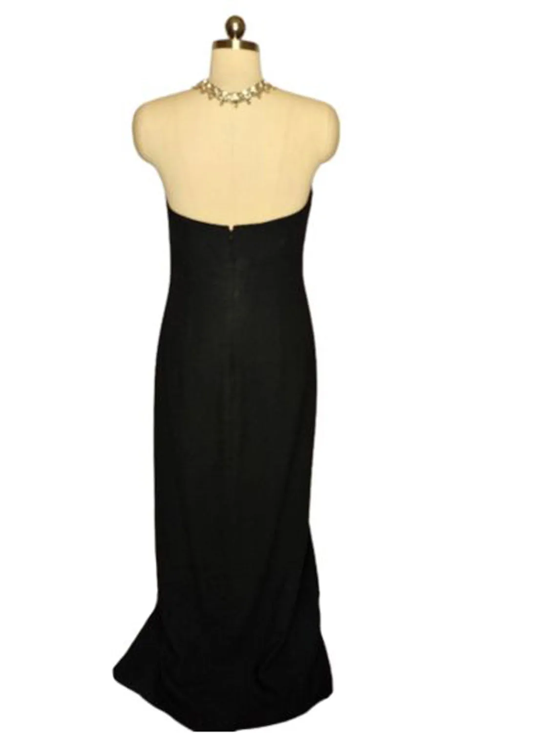 VINTAGE '80S A J BARI SWEETHEART NECKLINE STRAPLESS EVENING GOWN
