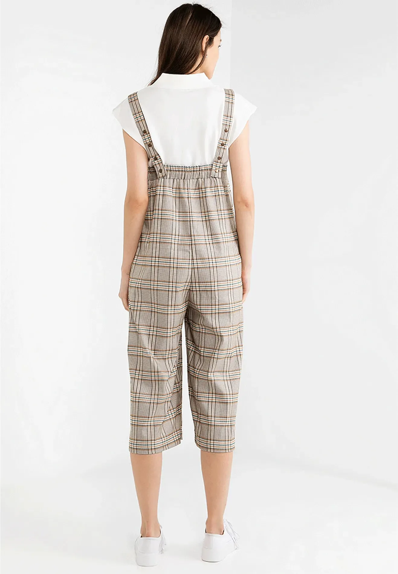 VOIR JEANS Hey Summer Collection: Sleeveless Checkered Jumpsuit