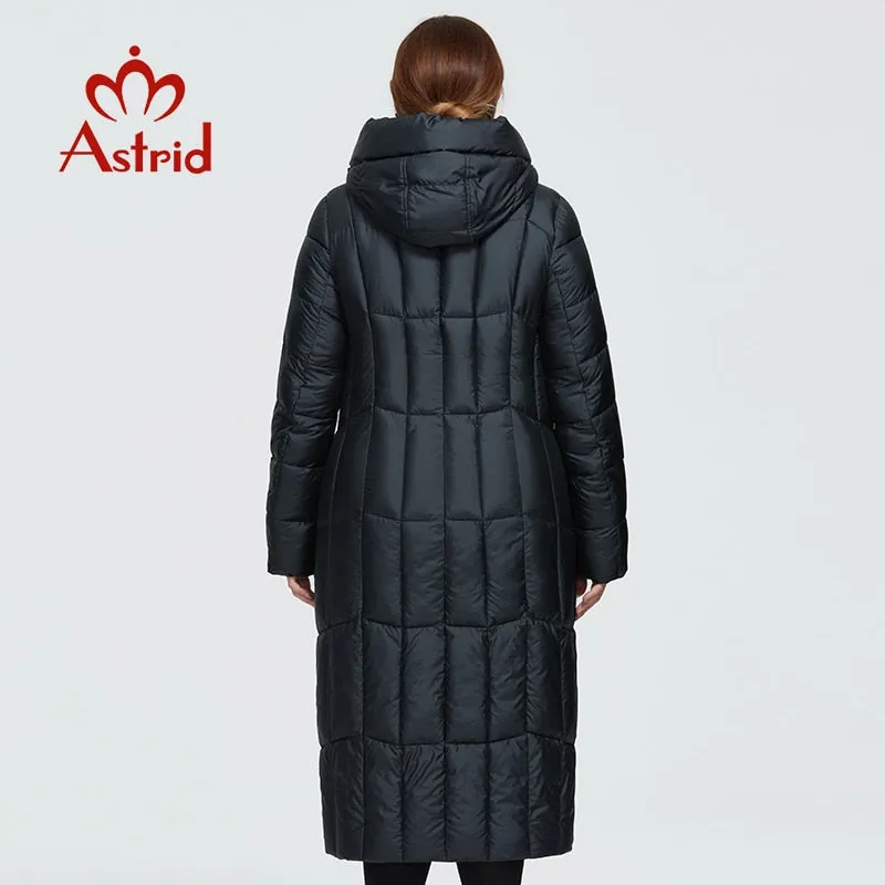 Winter Women's coat women long warm parka Plaid fashion thick Jacket hooded large sizes female Jacket
