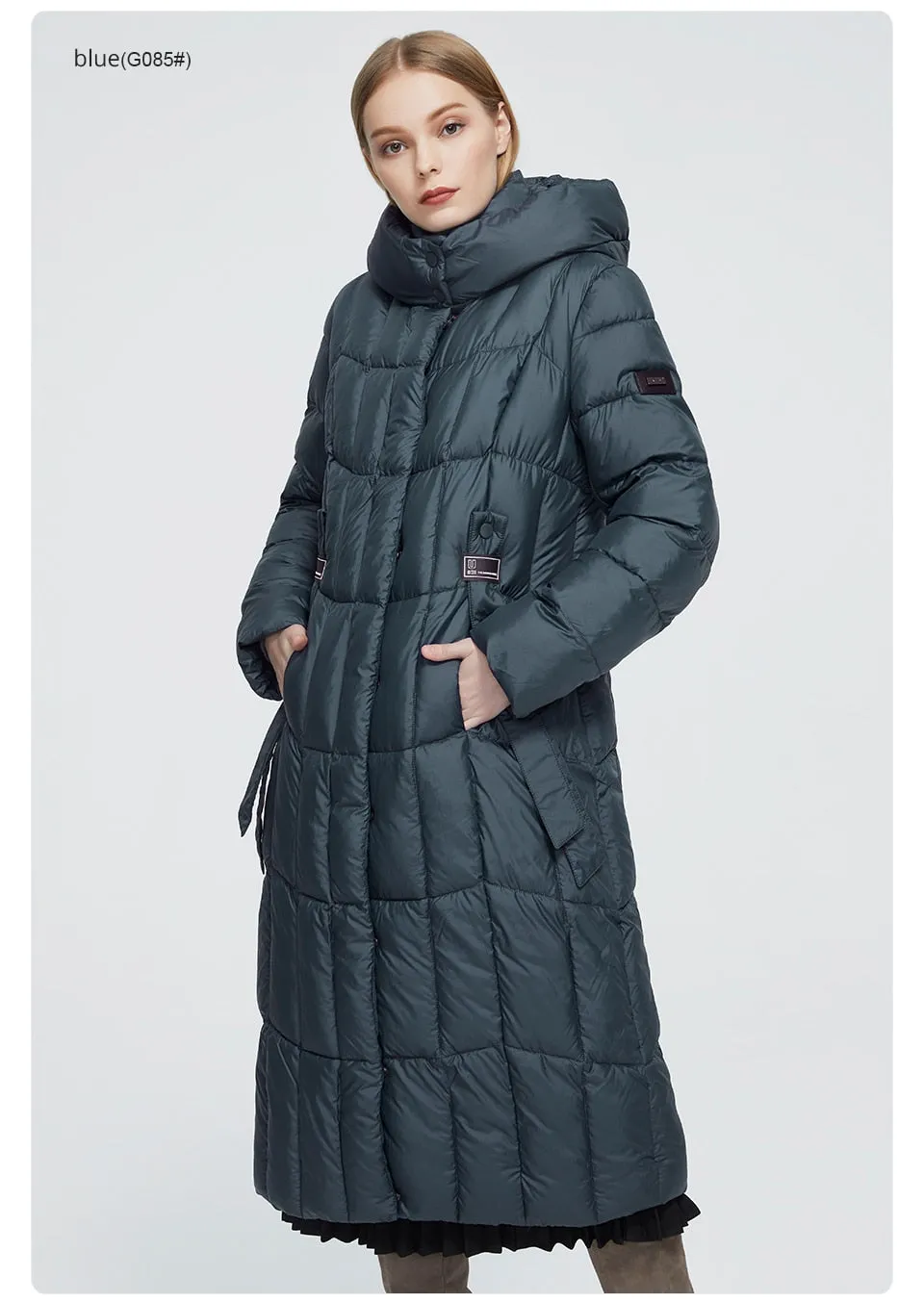 Winter Women's coat women long warm parka Plaid fashion thick Jacket hooded large sizes female Jacket