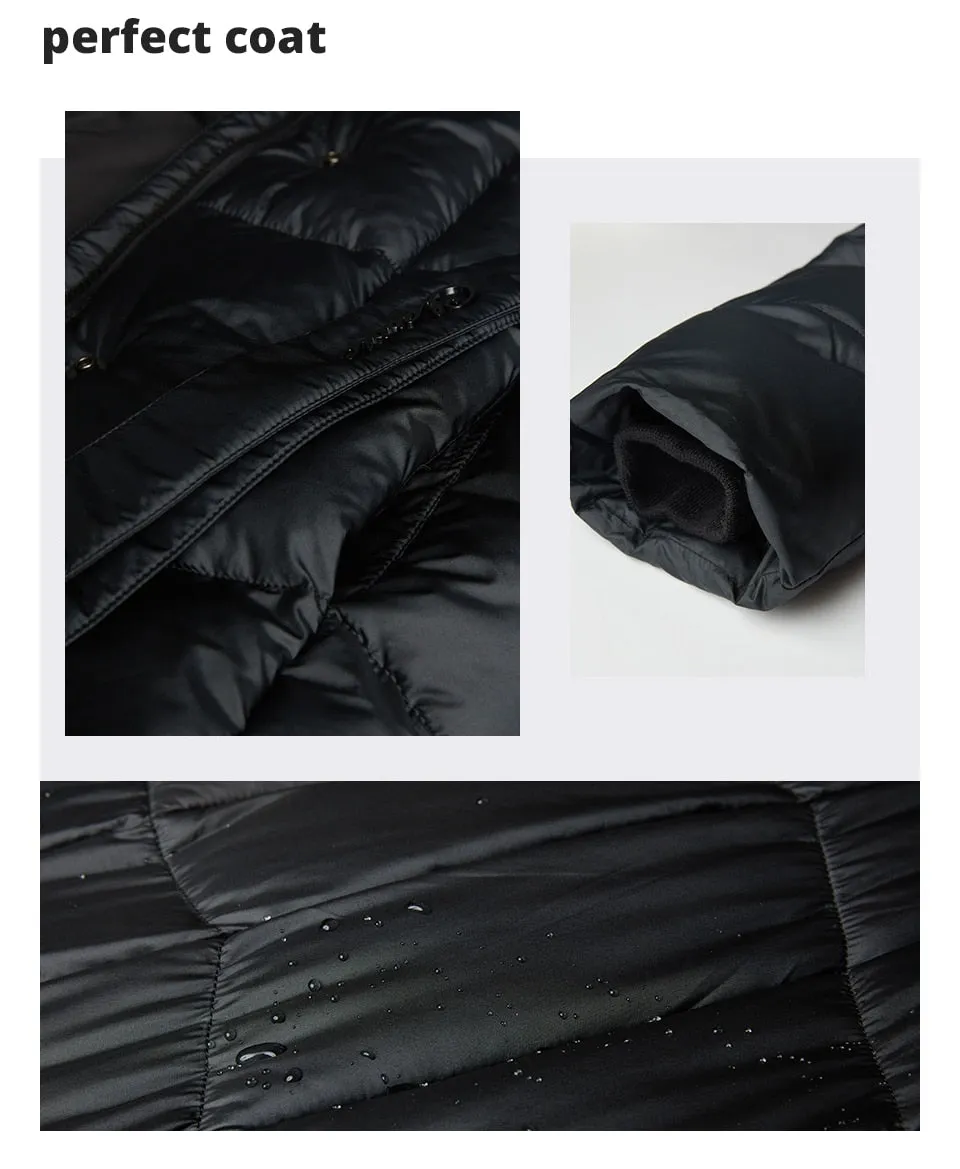 Winter Women's coat women long warm parka Plaid fashion thick Jacket hooded large sizes female Jacket