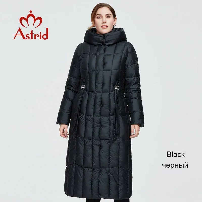Winter Women's coat women long warm parka Plaid fashion thick Jacket hooded large sizes female Jacket